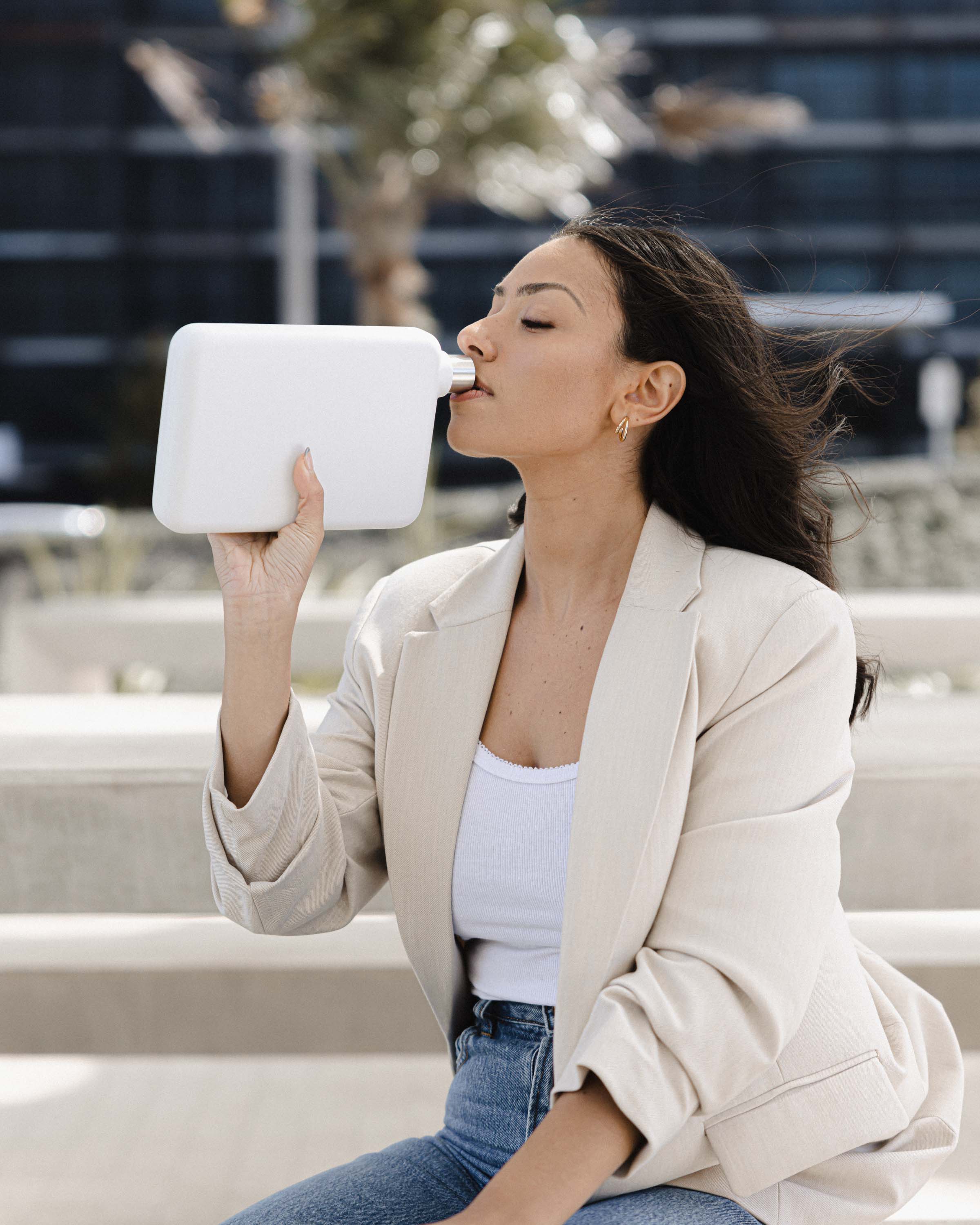 A5 memobottle (Stainless Steel) - White - Image 3