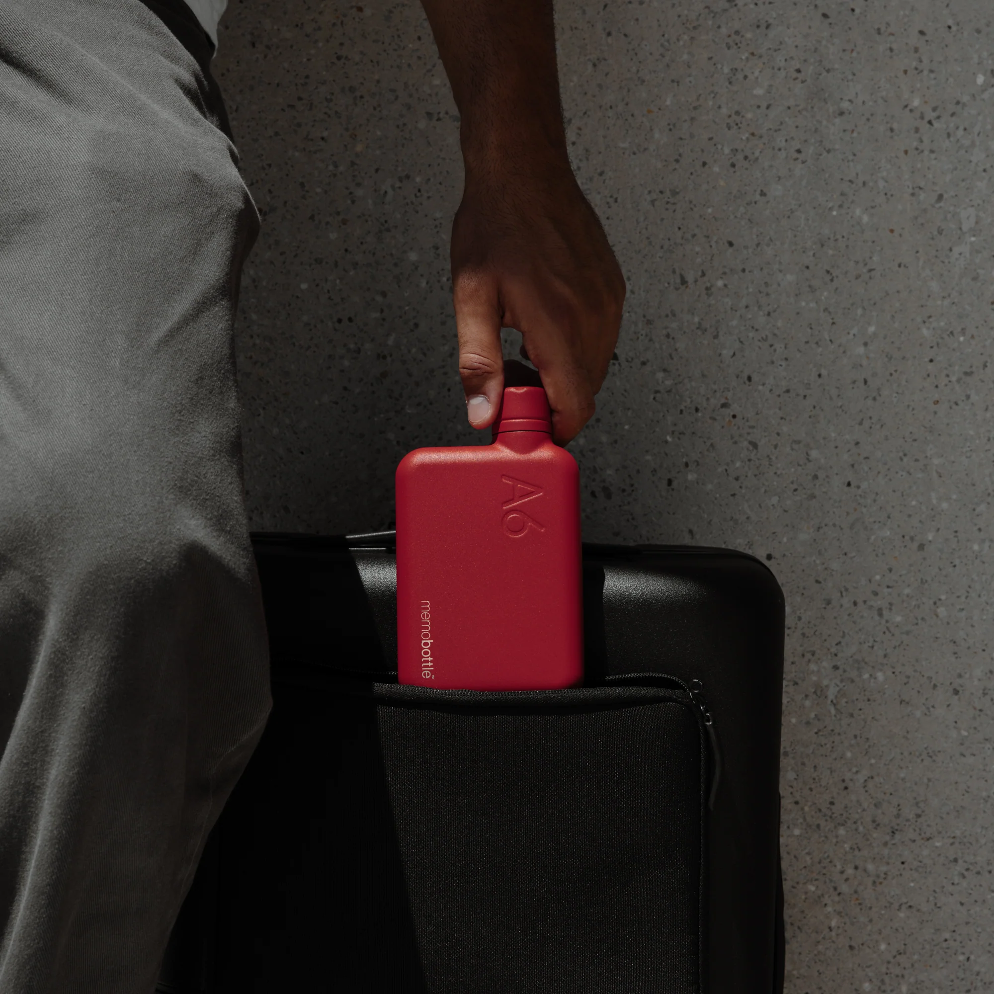 A6 memobottle (Stainless Steel) - Red - Image 4