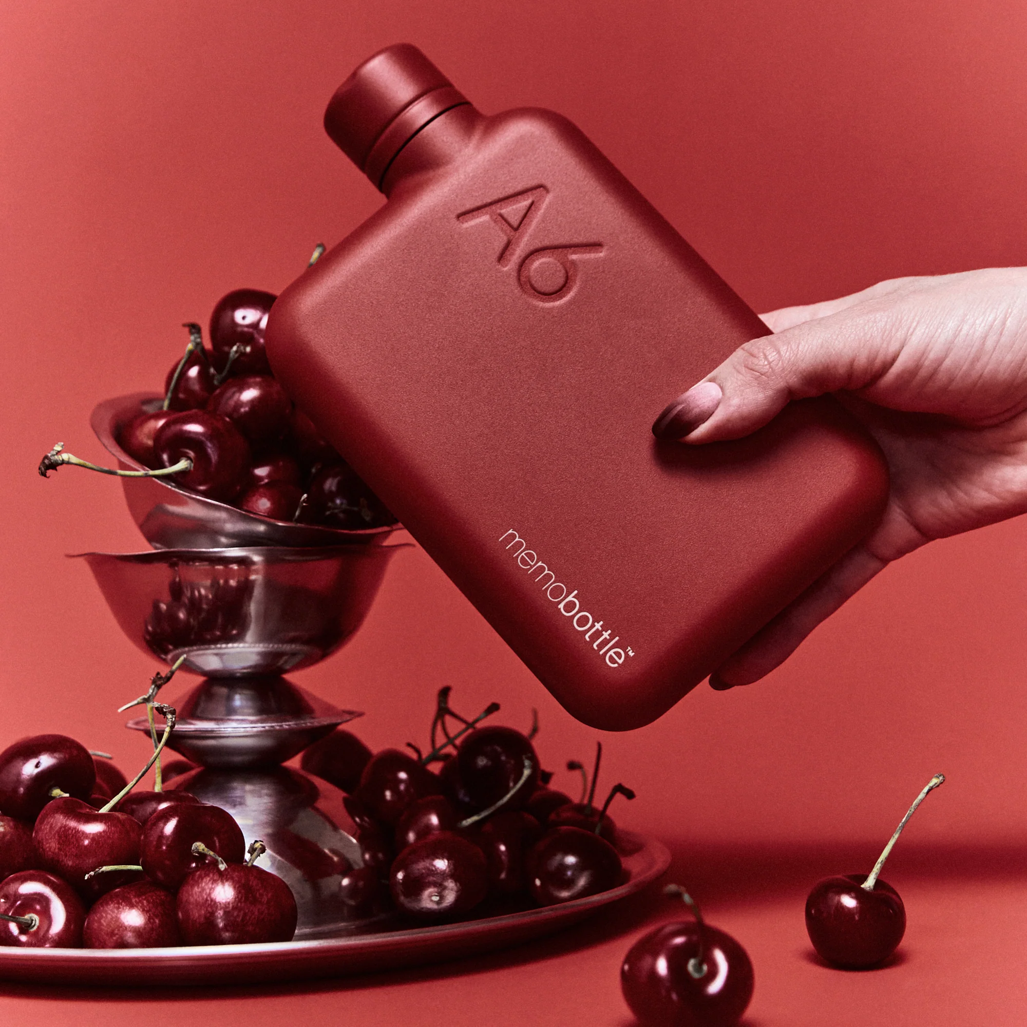 A6 memobottle (Stainless Steel) - Red - Image 5