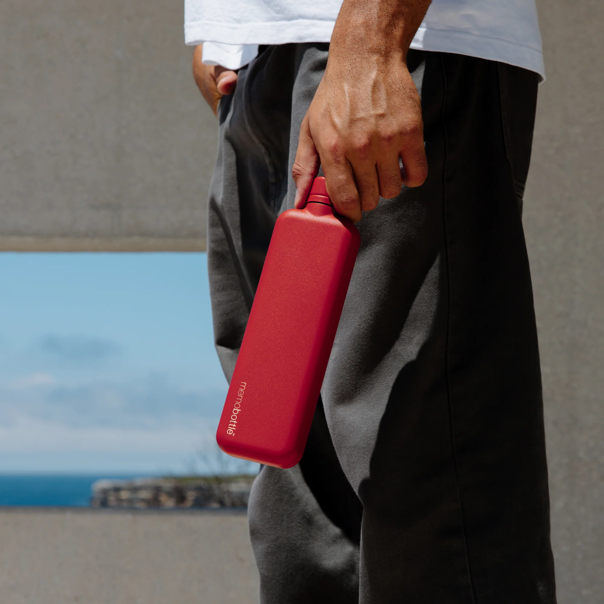 Slim memobottle (Stainless Steel) - Red - Image 4